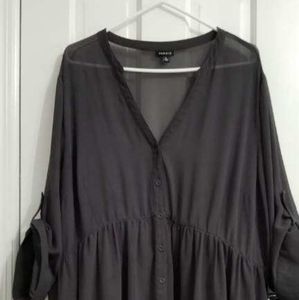 High-Low Sheer Blouse